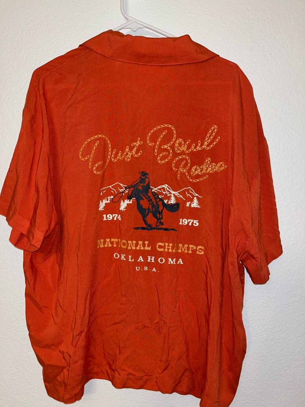 Original Use Orange Rodeo Graphic Short-Sleeve Polo